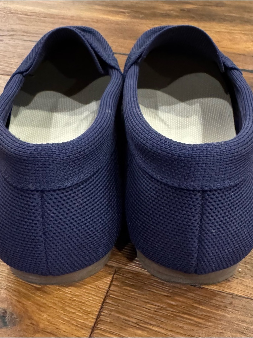 Women's Navy Slip-On Loafers - Casual Everyday Flats - Picture 5 of 9